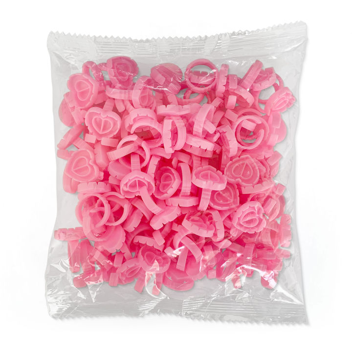 Ring Container For Lashes READY STOCK 100pcs Eyelash Glue Rings Holder Fan Cup Container Tattoo ...