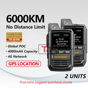 OKARADIO R280 Network Walkie Talkie 2 Set Nationwide Unlimited Distance Portable Global POC Radio Intercom GPS Location Type-C Fast Charging COD