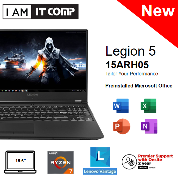 Lenovo Legion 15ARH05H 82B10093MJ FHD 144Hz 45