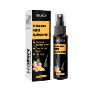 【Favorable Discount】EELHOE Ginger Hair Growth Serum Spray + Derma Roller For Man Strengthens Hair Roots Hair Care Set 30ml