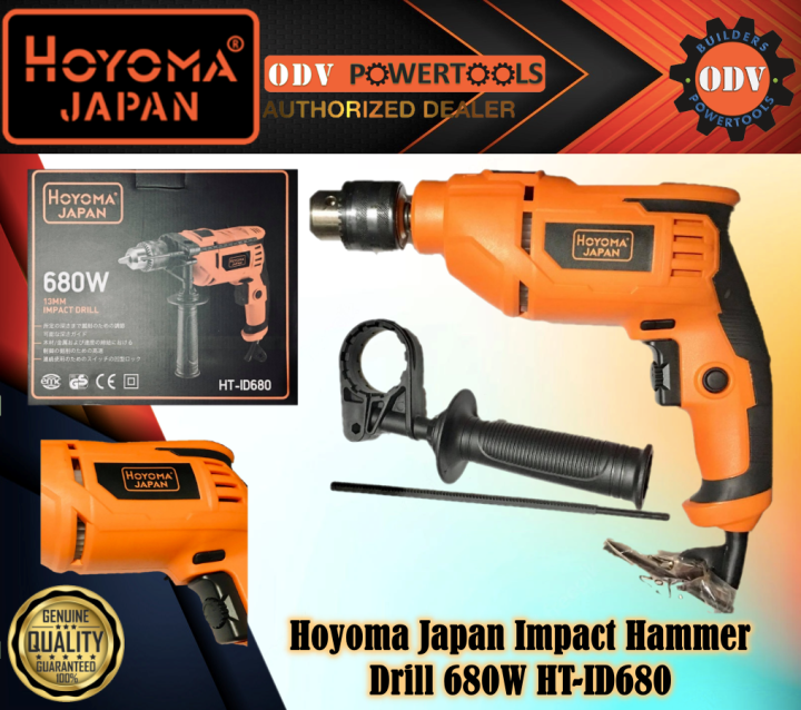 Hoyoma Japan Impact Hammer Drill 680W HT ID680 ODV POWERTOOLS 680W Corded Power Drill Adjustable Depth Guide Drill High Speed Concrete Drilling Tool Lock On Switch Power Tool Lazada Lazada PH