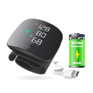 Tensimeter Digital Layar Melengkung Definisi Tinggi Tipe Pergelangan Tangan Alat Tensi Darah Digital Bisa Cas