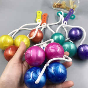NEW Lato Lato Toy 4cm Big Kids Latto Toys with Handle Old School Games Pro-clackers Edition Ball Viral Bola Latto Toy for Children Gift