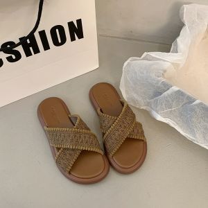 Free Shipping WomenS Thick-Soled Slippers Summer Beach Sandals Soft Bohemian-Style Sandals Flat Sandals For Vacation New Outdoor Style