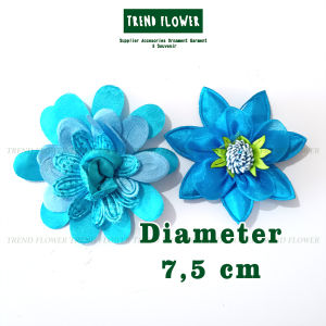 Bunga Biru pita cantik hiasan hampers souvenir aksesoris seserahan