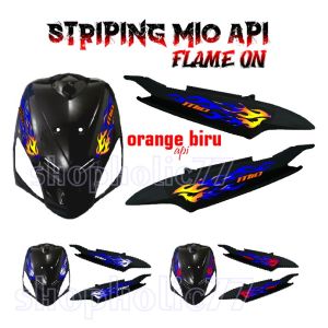 Striping Mio Sporty Mio Smile Model Api Laminasi Glosi Bisa divernis awet up to 3 tahun