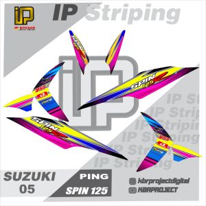( COD ) SPIN 125 STICKER STRIPING MOTOR SUZUKI SPIN 125 IP.05 STRIPING VARIASI RACING BISA CUSTOM