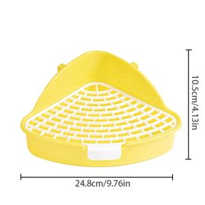 PERNEAKY Tam giác Hộp vệ sinh Thỏ Trung bình Dễ dàng Bô vệ sinh cho thú cưng Di động Lý tưởng Khay đi vệ sinh Dành cho thỏ