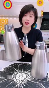 German Technology Vacuum Insulation304 Stainless Steel Double-Layer Thermos Pot/36 Hours Heat Preservation Double Insulated Kettle  Keep Cold Vacuum Kettle Coffee Pot Insulated Bottle/Premium Food Grade Safe Healthy Leakproof Large CapacityFast shipping