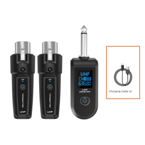 SWIFTTIDE Portable Wireless Microphone Converter Stable Signal Plastic Wired to Wireless Converter Durable Wireless Mic Adapter for Audio Mixer Dynamic Mic Electric Guitar