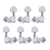 ลูกบิดกีตาร์โปร่ง ลูกบิดสีเงิน แแบหัวเหลี่ยม เหล็กชุบโครเมี่ยม กีต้าร์โปร่ง 1 ชิ้น ลูกบิด แยกขาย ซ้าย ขวา