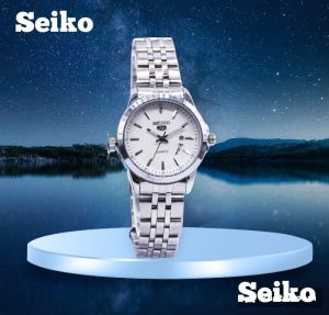 COD.Jam tangan wanita seiko diameter 28cm anti air rantai stainless tanggal aktif Rantai stainleess