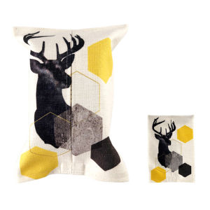 Literature and art drawer box bag car paper towel set home Japanese style paper towel bag cotton and linen fabric paper drawer box living room paper drawer bag