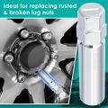 Feekoon 10 Spline Lug Nut Key Replacement for TA20-19/21, Compatible with Bimecc 10-Spline Lug Nut and Lug Bolts, Passenger with 3/4 and 13/16 Hex Drive, Alloy Steel, Silver (1 Pack). 