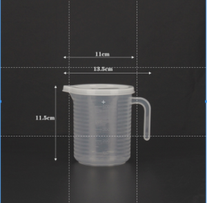 Clear Plastic Measuring Cup pitcher with lid for Liquid Measure Jug Cup Container