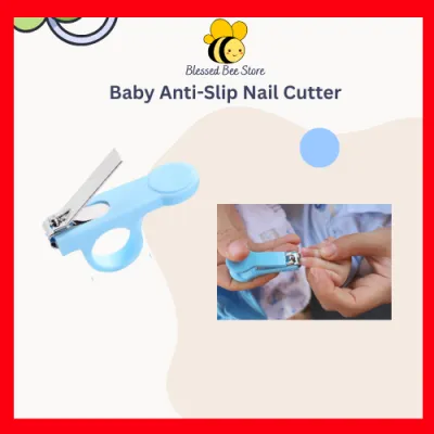 Blessed Bee Baby Nail Clippers Safety Infant Finger Trimmer Scissors Blue & Pink Ready Stock