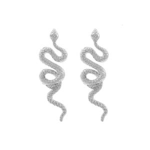 Stylish Punk Snake Earrings Eye Catching Earrings Alloy Texture Comfortable Snake Earrings for Daily Wear and Parties