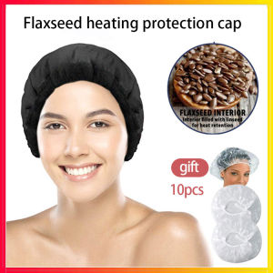 Flaxseed Care Cap Microwave Heating Steaming Cap Baked Oil Nursing Heating Cap Wireless Promote Hair Growth Repair Damaged Care