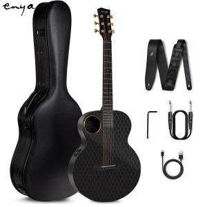 Enya กีต้าร์ไฟฟ้าอคูสติกคาร์บอนไฟเบอร์ X4โปรอะคูสติกขนาด36 ”บันเดิลกีตาร์3/4ขนาดพร้อมเคสแข็งสายหนังสายเครื่องดนตรี & สายสายชาร์จ USB Type-C (X4 Pro Mini)-ซื้อ 1 แถม 1