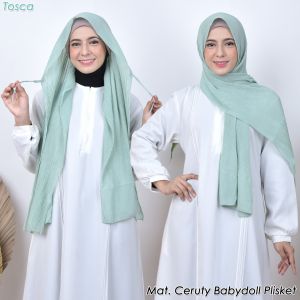 HIJAB PASMINA PLISKET TERBARU KERUDUNG PASMINA PLISKET BAHAN CERUTY BABY DOLL (COC )