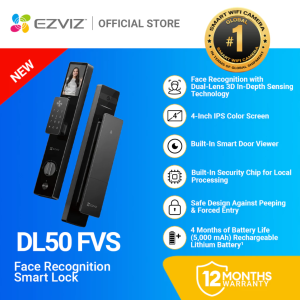 EZVIZ DL50 FVS Face Recognition & Palm Vein Smart Lock 6068 Lock Body Home Security Smart Lock