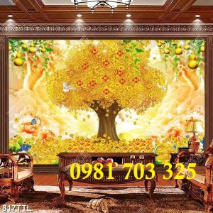 Tranh gạch tài lộc may mắn 3D
