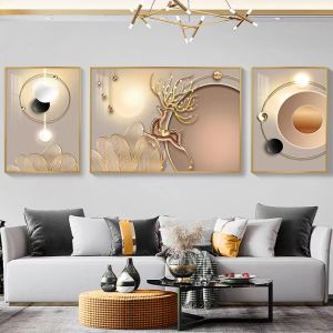 Modern 3 Pcs Set Decoration Frame Wall Art for Bedroom and Living Room Background Wall Decoration