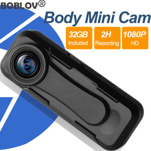 BOBLOV W1 Body Mini Action Sport Camera HD 1080P 32GB 400MA lithium Battery DVR Video Audio Recorder BodyCam Camcorder Portable  Wearable Police Camera Motion Detect Motorcycle Dash Cam for Vlogging