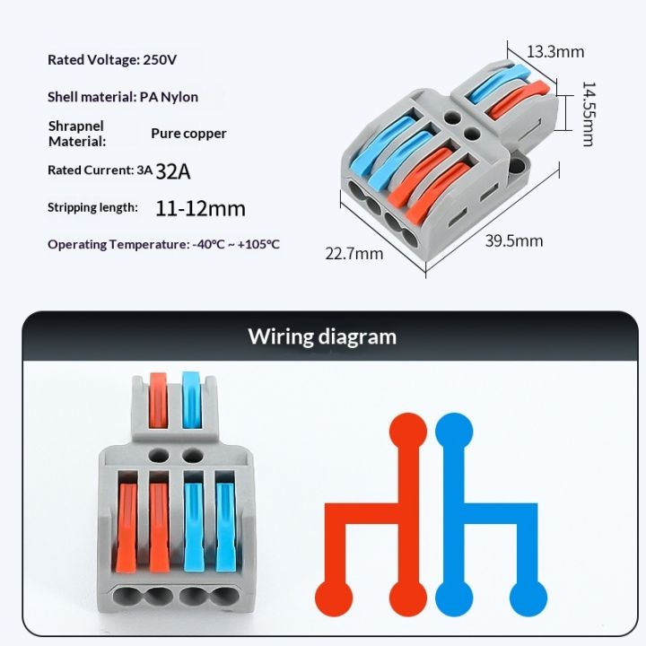 Laz nigori kết nối nhanh khối thiết bị đầu cuối 4-cách đầu ra dòng điện ...