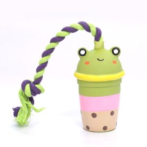 FMSRZX Chống cắn Đồ chơi chó latex phát ra âm thanh Sáng tạo Hình dạng trà sữa động vật Đồ chơi âm thanh bóp cho thú cưng Đồ chơi thú cưng tương tác Chống mài mòn Đồ chơi dây nhai cho chó Đồ chơi cho chó mèo lớn nhỏ