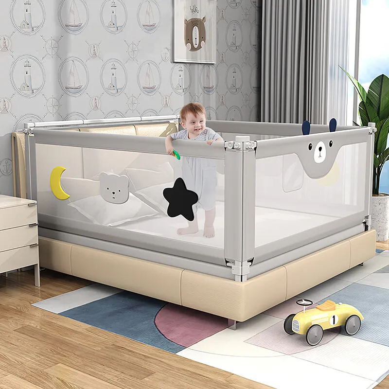 Baby Bed Fence Safety Adjustable Baby Bed Fence for Baby Queen Size Baby Bed Fence for