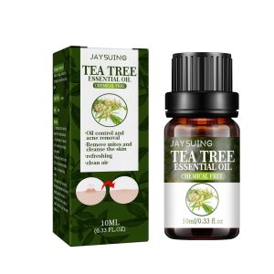 Jaysuing Tea Tee Essential Oil For Acne Scar Removal Cystic Treatment Blackhead Pore Strips for Skin Care Pimples Essential Oils (10ml)