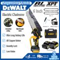 Dewalt 6 Inch Cordless Chainsaw Portable Electric Chain Saw Rechargeable Pruning Saw Cutter. 