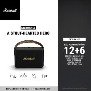 Loa Marshall Bluetooth KILBURN II Portable - Pin lên đến 20 giờ* - Bảo Hành Chính Hãng 1 Đổi 1 Trong 1 Năm