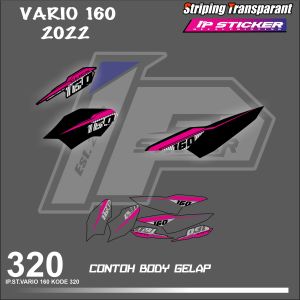 VARIO 160 2022 (COD) STIKER STRIPING MOTOR HONDA VARIO 160  HOLOGRAM DAN TRANSPARAN