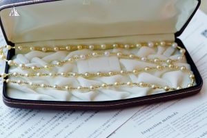 Montagne Jewelry Customization natural pearl necklace for women 18k Pure Gold Fine Jewellery Top Grade 5.5-6mm Akoya Pearl Necklace