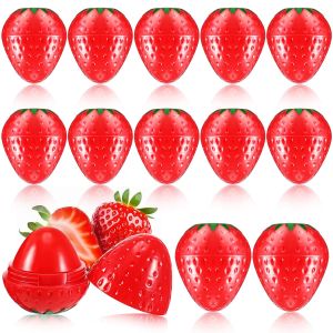 12 Cute Strawberry Lip Balm for Wrinkle Repair Moisturizing and Plumping Strawberry-Shaped Lip Gift ， Wedding gifts for the bride ， Thank you teacher for the birthday