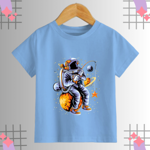KOKO IMPORT - Baju Kaos Anak Laki-Laki Lengan Pendek Umur 2-16 Tahun Distro Motif Astronot Lucu Keren