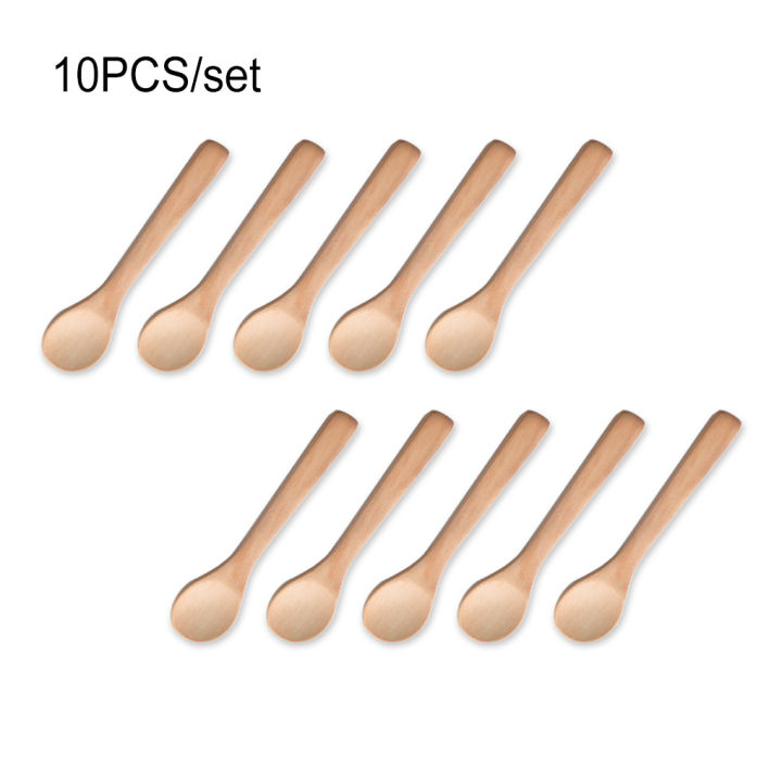 Pack of 10 Small Wooden Spoons Utensils Dining Tools Honey Cooking