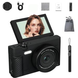 The VETXI-600 photography camera is designed specifically for YouTube. It is equipped with a 3-inch LCD screen built-in 75MP 18x digital zoom function and the camera is also equipped with a 32G SD card