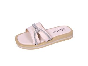 2027 New French-Style Nude Rhinestone Bow/Comfortable Thick Sole Non-Slip Square Toe Womens#BD-13