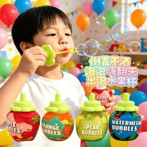 Ice Cream Bubble Bottle Outdoor Blowing Bubble Toy Cartoon Pattern Bubble Water
