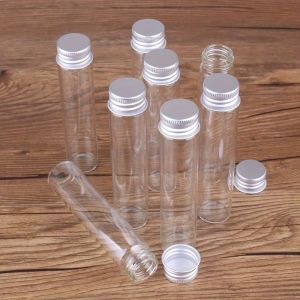 8PCS Clear Sealing Bottle with Aluminum Lid  for Candy Dried Flowers Seeds Essential Oil Refillable