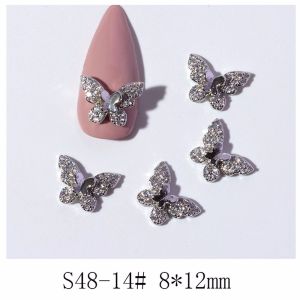 NBANLIKE Shiny Bowknots Crystal Charms Diamond Pearl DIY Nail Art Decorations Butterfly Nail Jewelry Manicure Tools Bow Nail Rhinestones