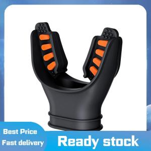 Sports🚴🏻♀️ Scuba Diving Đen lặn hai màu ống ngậm Silicone dài cắn Mặt nạ ống thở phụ kiện với dây điều chỉnh