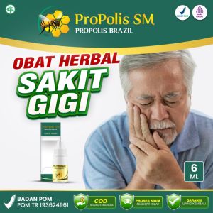 Obat Sakit Gigi Berlubang Gusi Bengkak Sariawan Bau Mulut Tak Sedap Propolis SM 100% Asli BPOM Halal