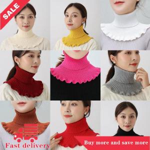 [COD] Giữ ấm và lạnh ngoài trời phụ nữ ấm áp dệt kim giả cổ áo dày cao cổ giả khăn quàng cổ có thể tháo rời cổ khăn
