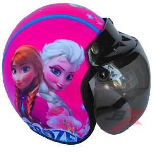 Helm Anak Bogo Motif Putri Salju Usia 2-7 Tahun Lapis Kulit Sintesis Motif Elsa