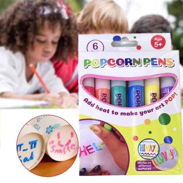 AQBCM Birthday Cards Popcorn Pens Ink Crayons Puffy Paint Bubble Pen ...