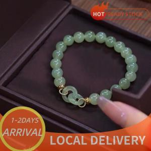 🚚Local Delivery🔥 Lucky Bead Bracelet For Women Exquisite Chinese Style Heart Buckle Bracelet Bangle Fashion Jewelry Accessories Gift